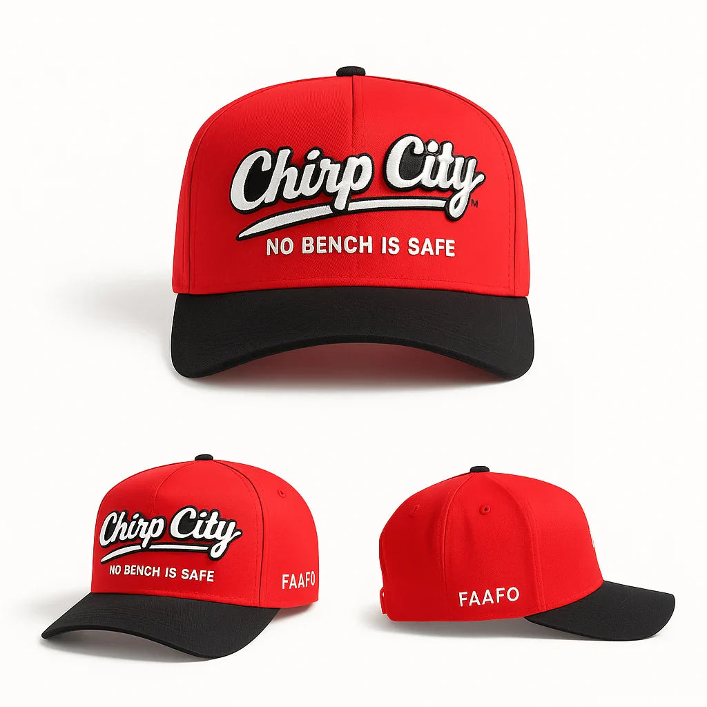 Chirp City Snapback Cap - Red
